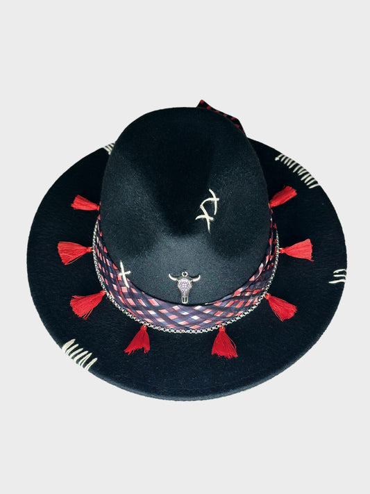 Fedora Hat Black & Red