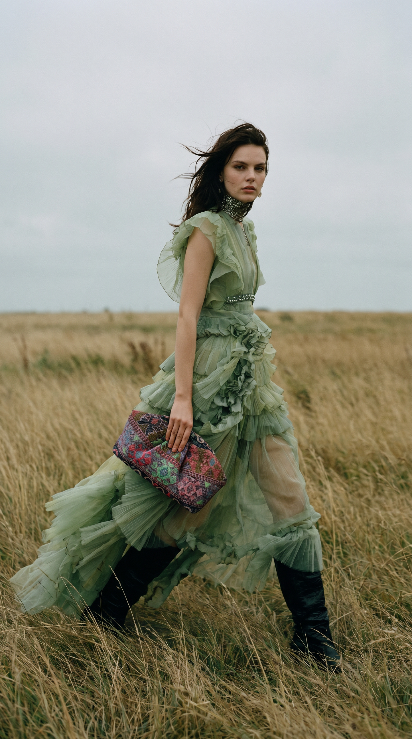 Puffy Bag Jacquard Pink