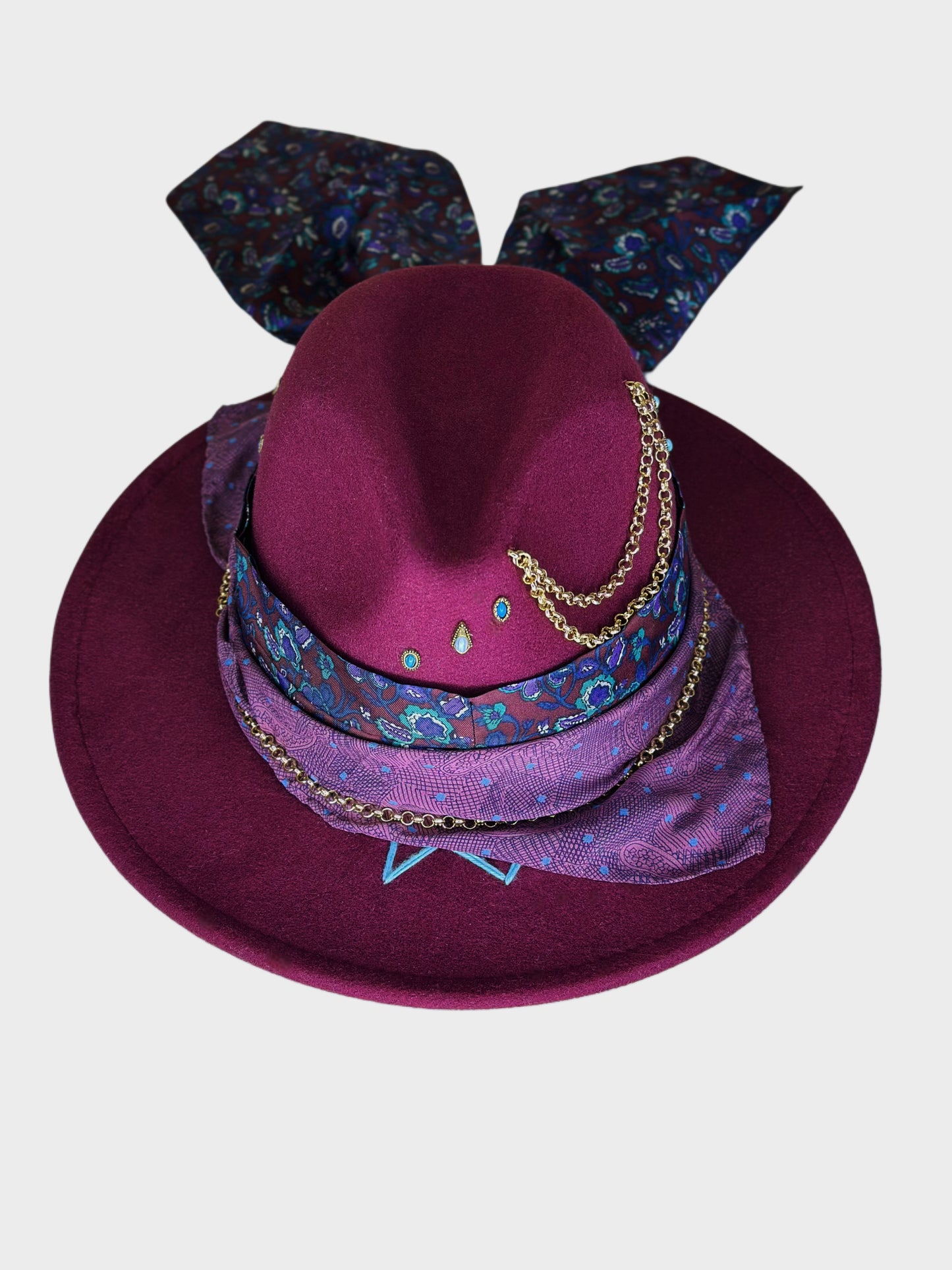 Fedora Hat Cherry foulard