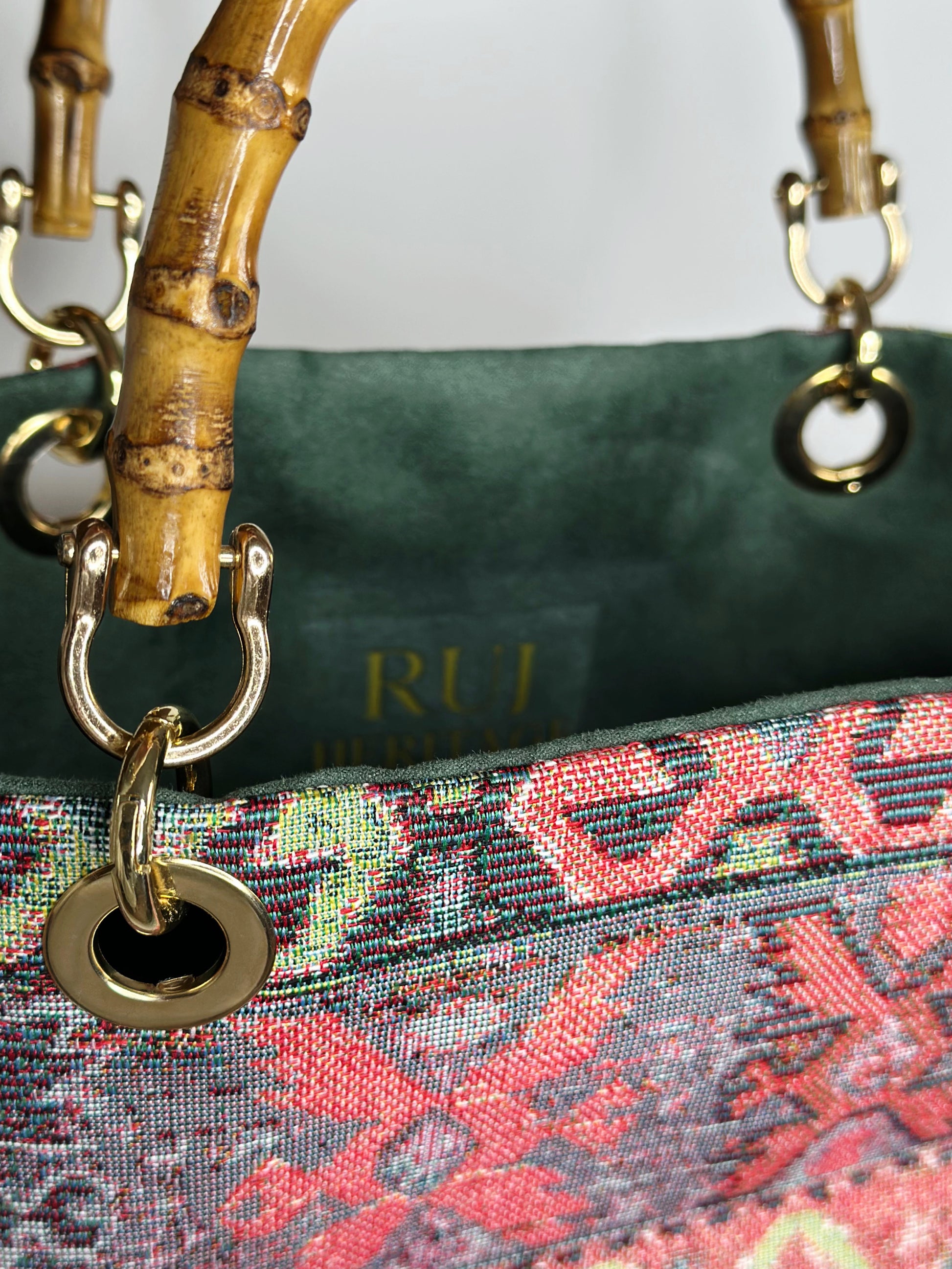 Mini Picnic Bag Jacquard Pink interno Ruj Heritage