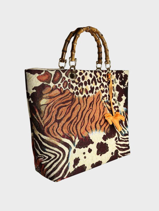 Picnic Bag Jacquard Animalier lato Ruj Heritage