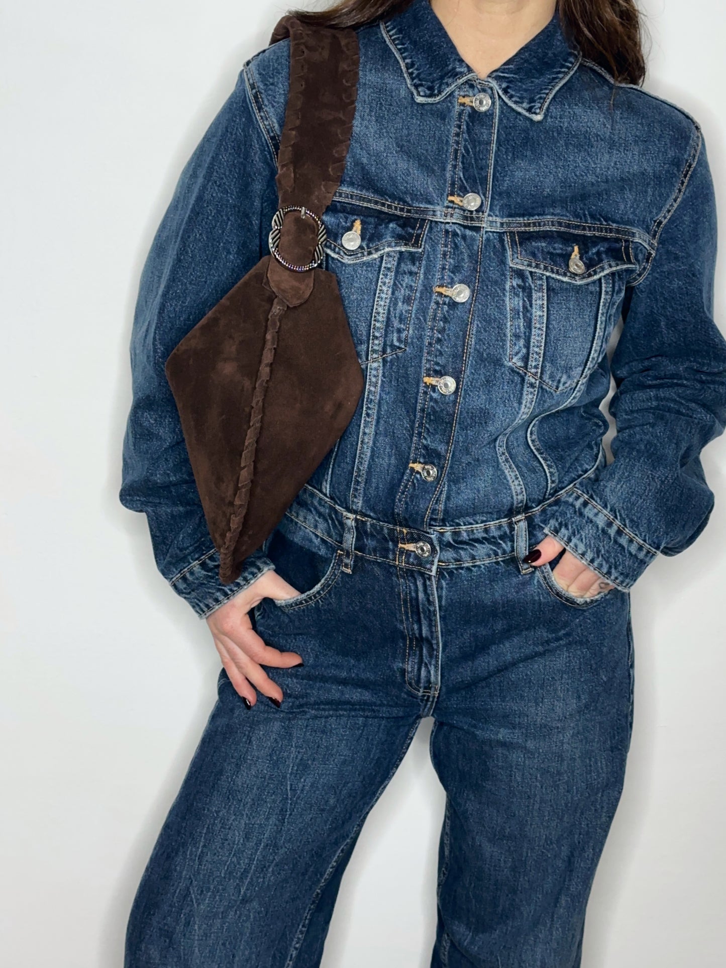 Hobo Bag Suede Cioccolato