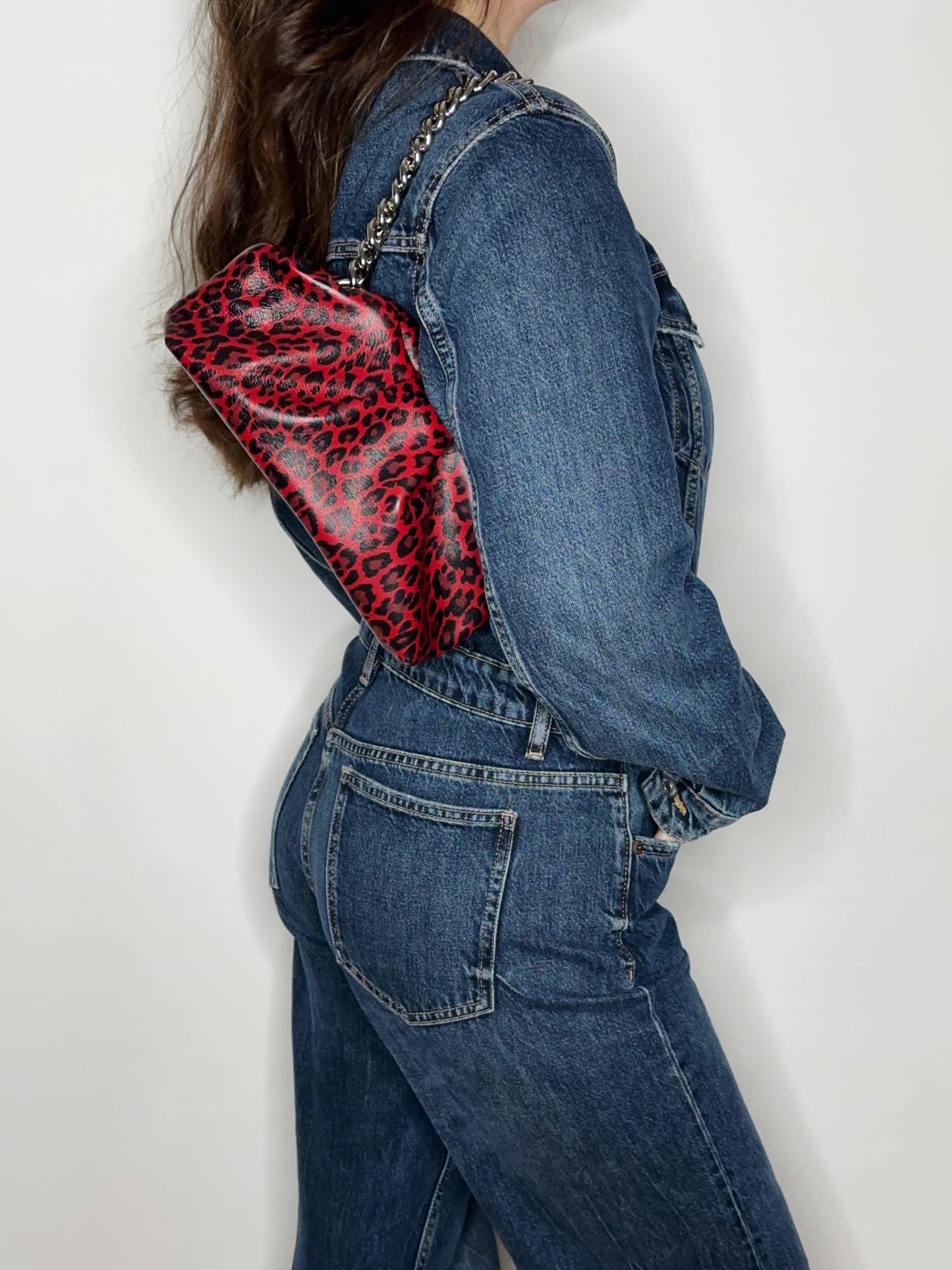 Mini Puffy Bag Rosso Animalier