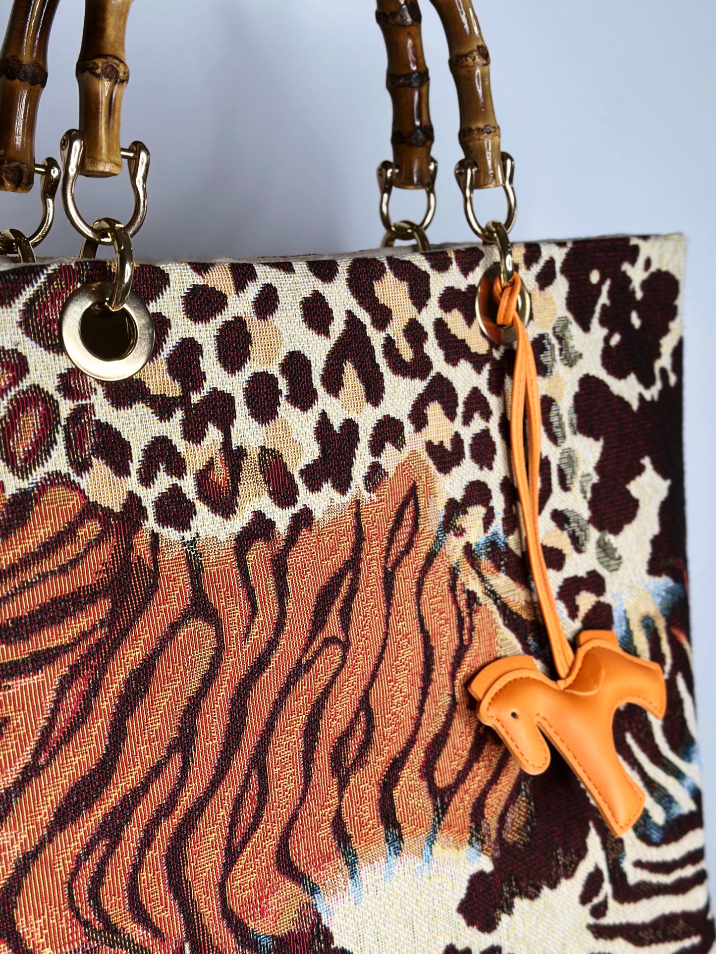 Picnic Bag Jacquard Animalier tessuto Ruj Heritage