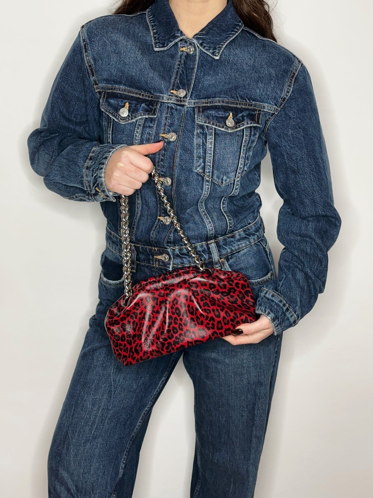 Mini Puffy Bag Rosso Animalier