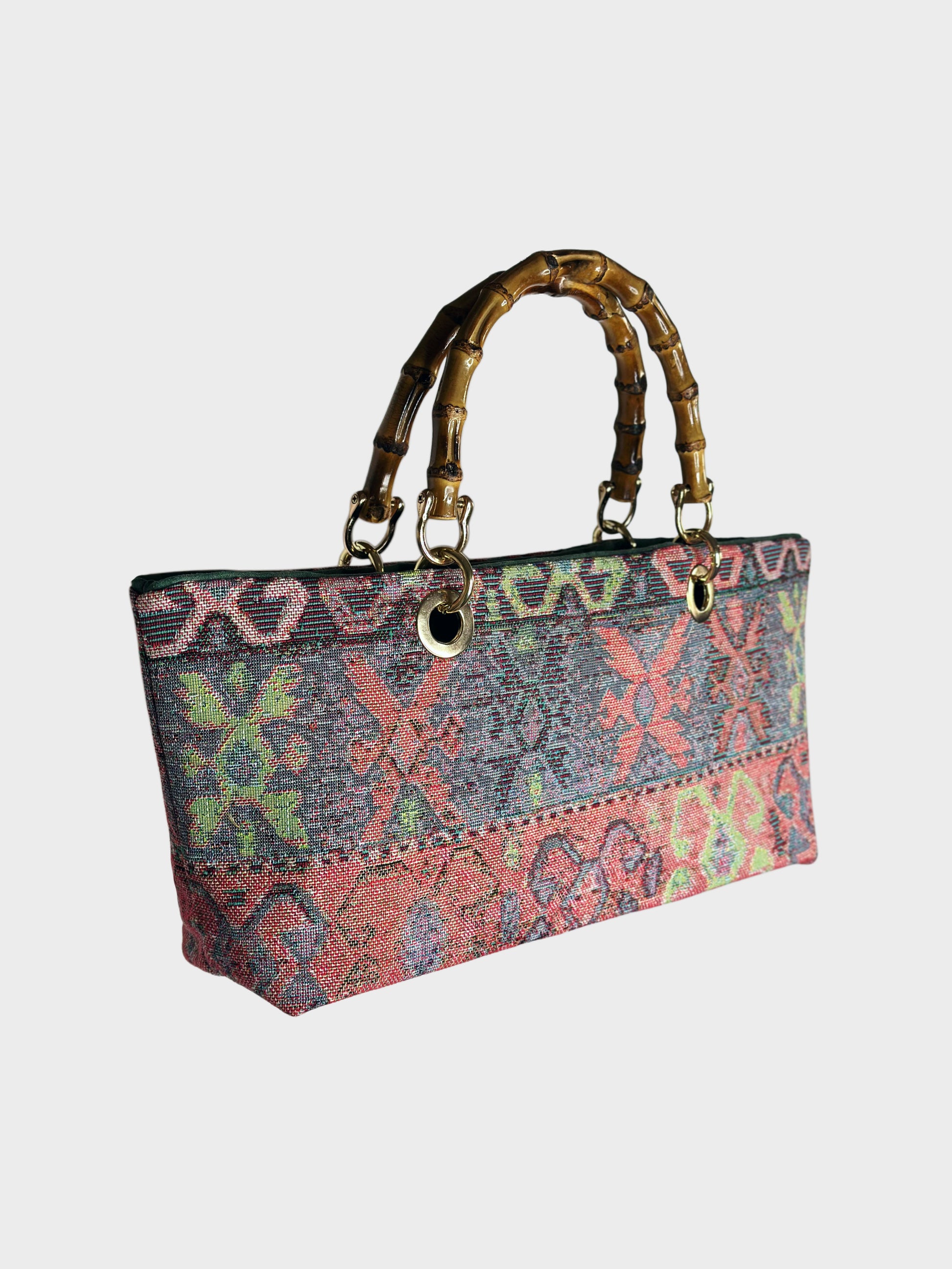 Mini Picnic Bag Jacquard Pink lato Ruj Heritage