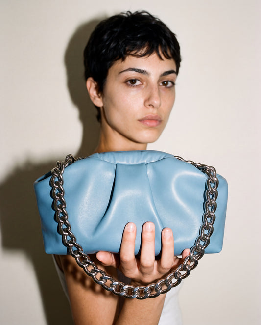 Mini Puffy Bag Azzurro Polvere