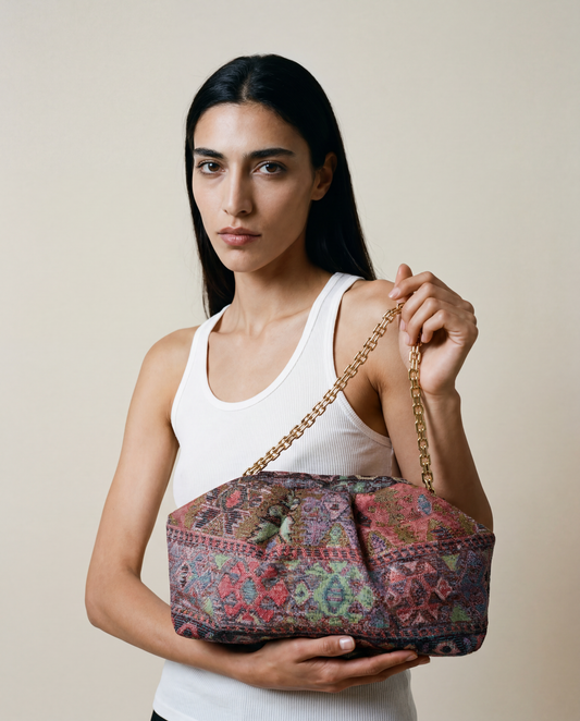 Puffy Bag Jacquard Pink