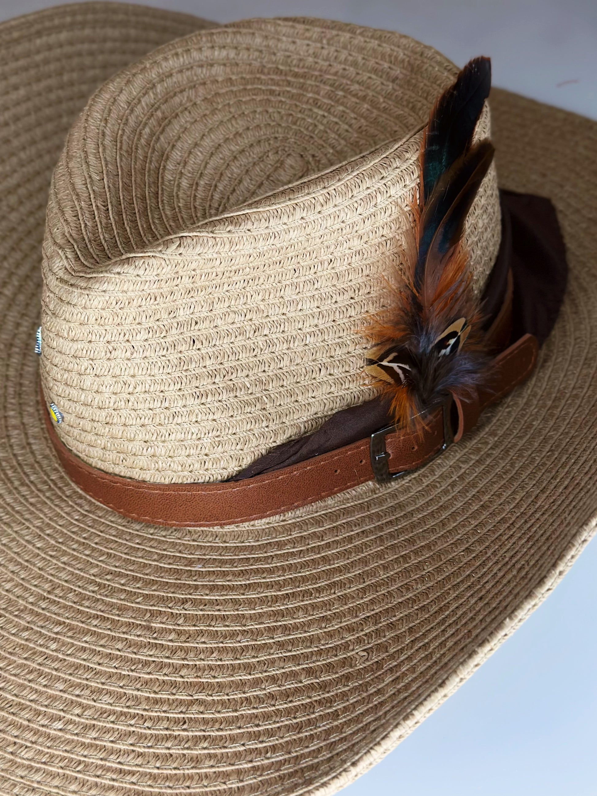 Cappello Western Paglia Cioccolato dettaglio intreccio Ruj Heritage