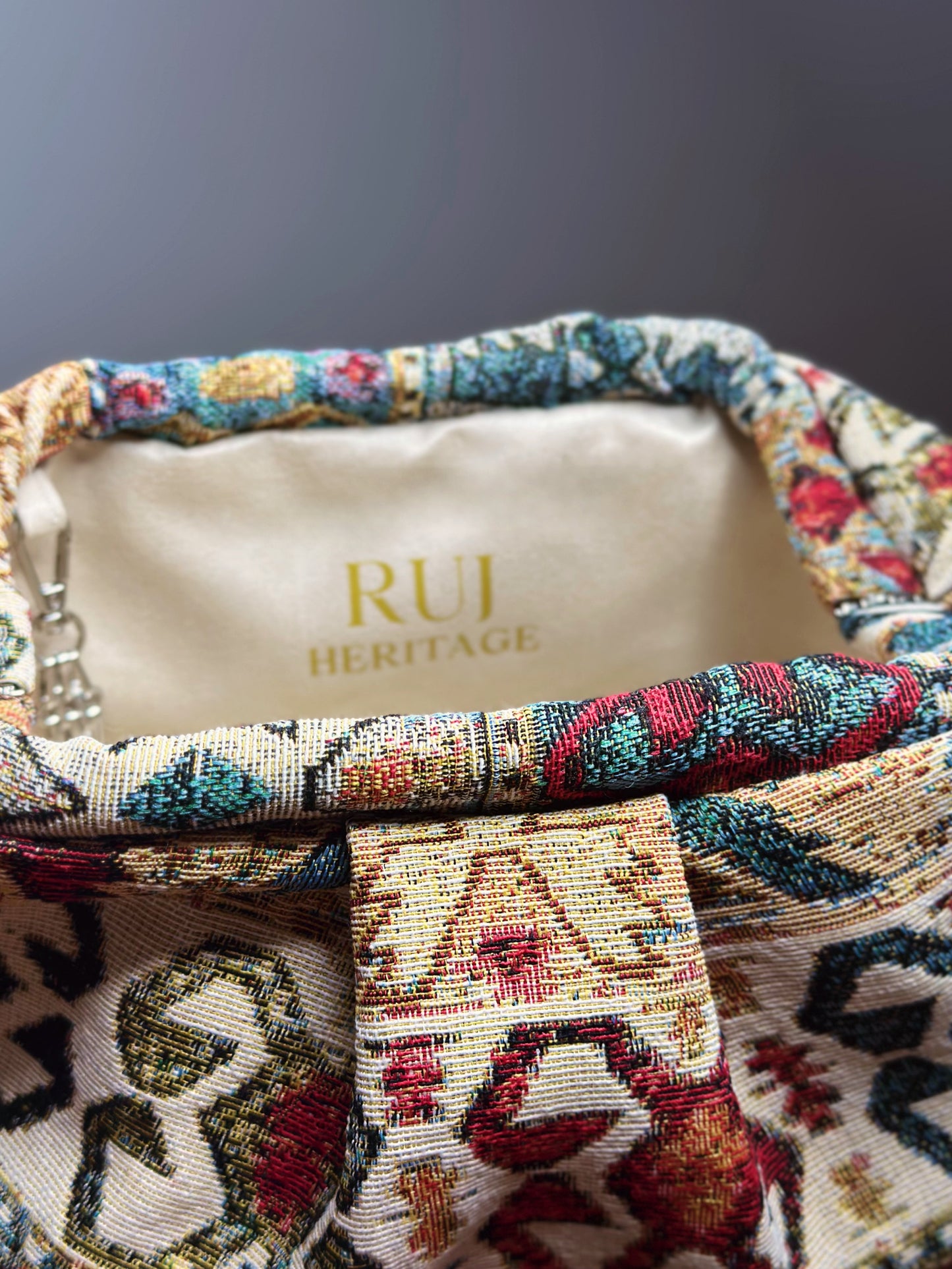 Puffy Bag Jacquard Blue