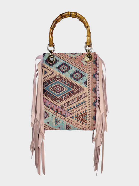 Mini Frange Bag Boho Pink
