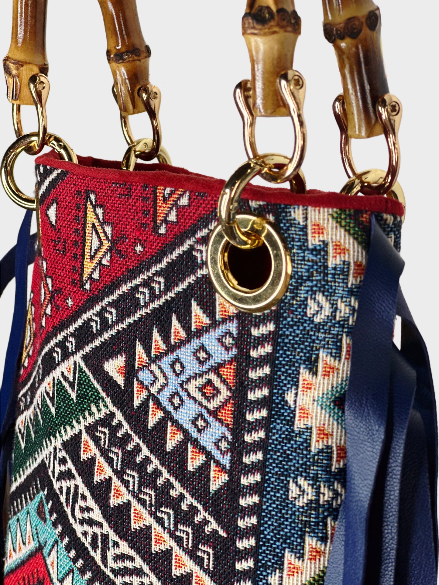 Mini Frange Boho Blu