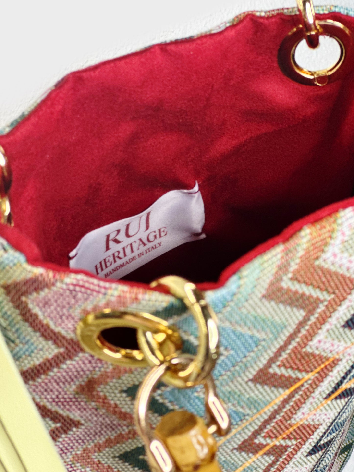 Mini Frange Bag Rainbow yellow