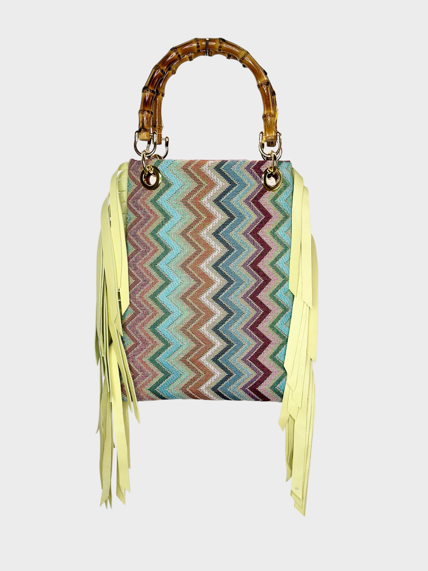 Mini Frange Bag Rainbow yellow