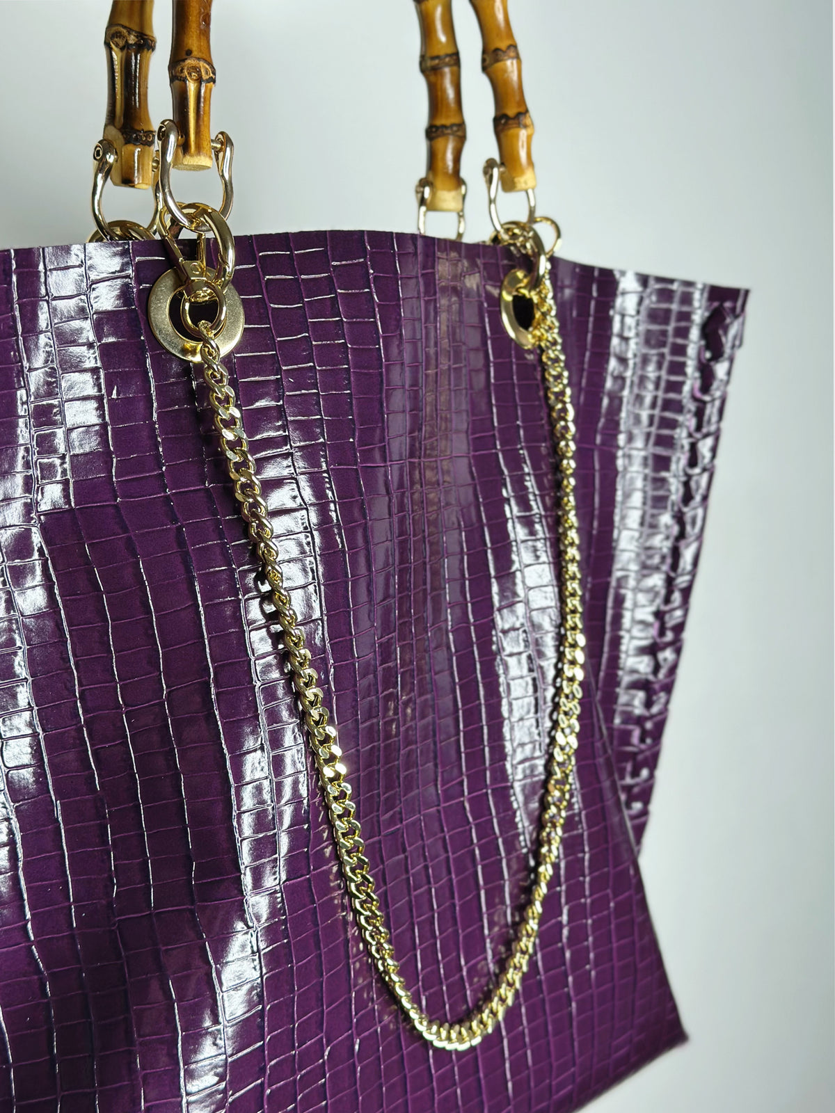 Picnic Bag Croco Purple