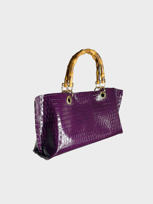 Mini Picnic Bag Croco Purple
