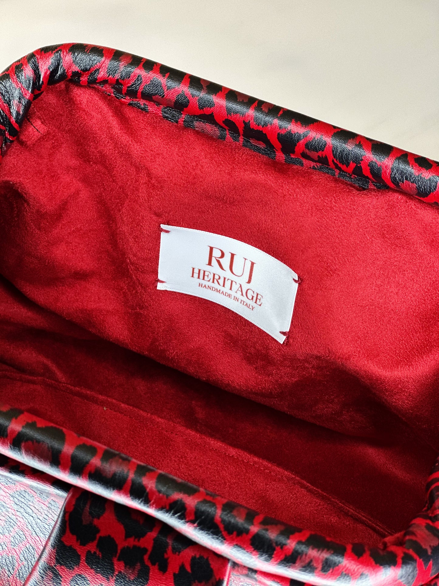 Puffy Bag Rosso Animalier