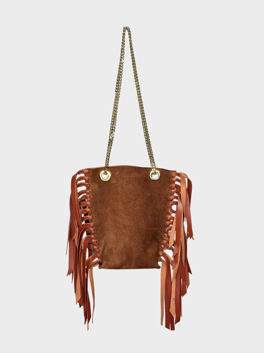 Mini Tote Bag Frange Suede