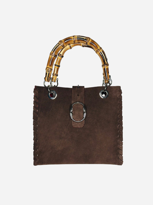 Bamboo Bag Suede Cioccolato