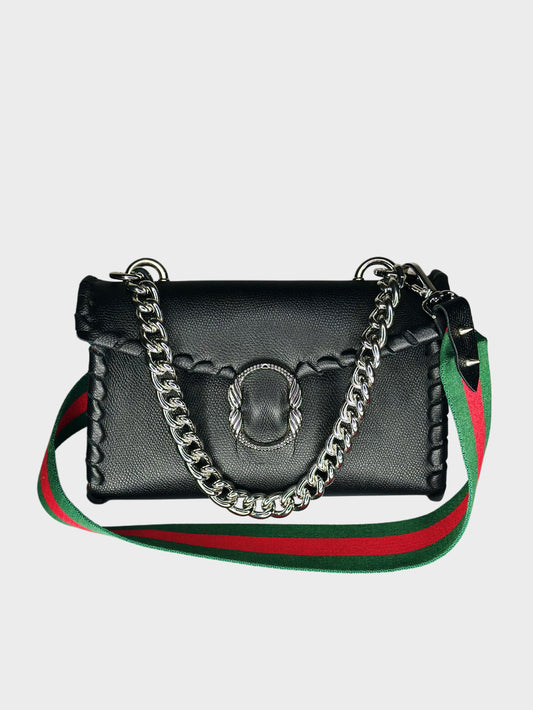 Borsa Mini Shoulder nera in pelle Ruj Heritage