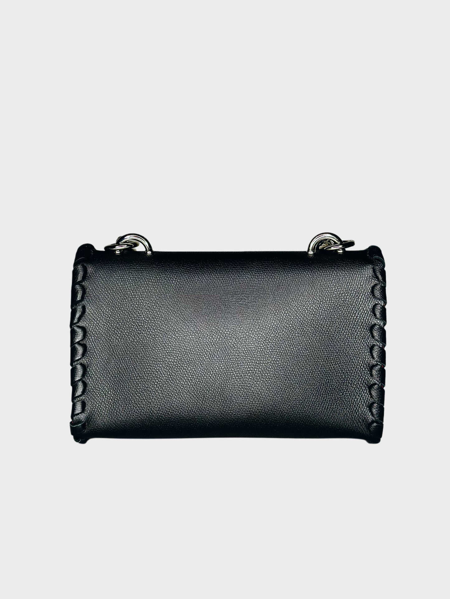 Borsa Mini Shoulder nera in pelle retro Ruj Heritage