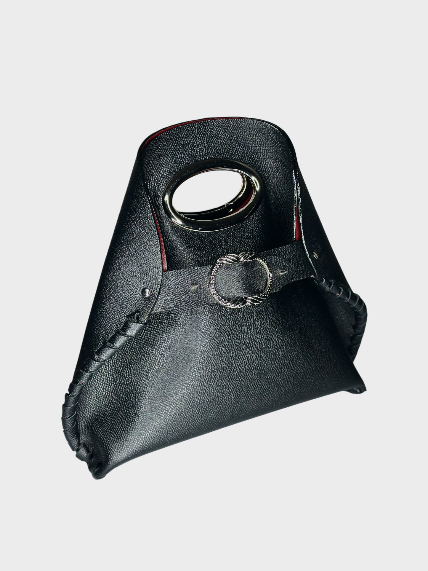Borsa Madeleine nera in pelle lato Ruj Heritage