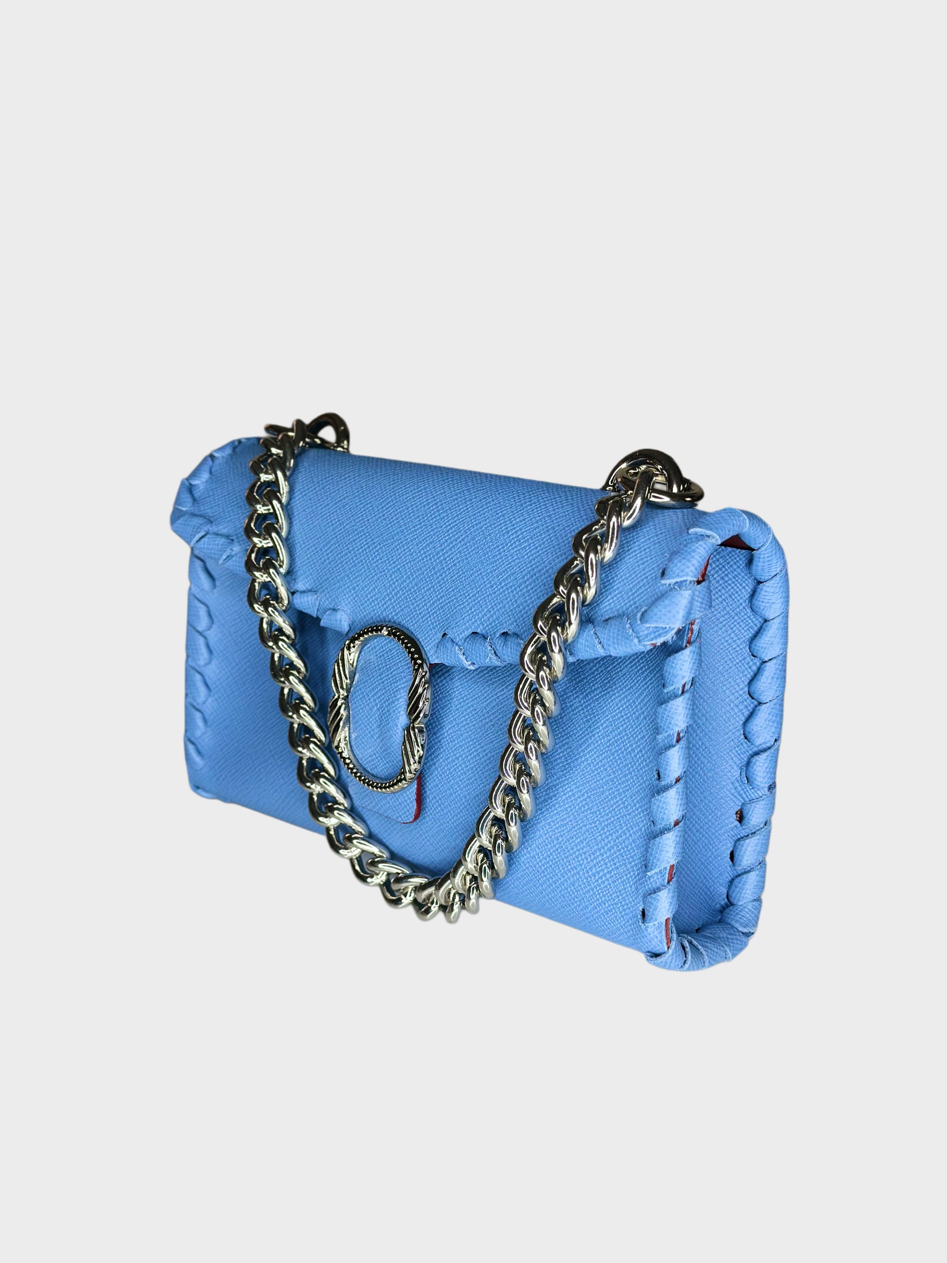 Borsa Mini Shoulder celeste lato Ruj Heritage