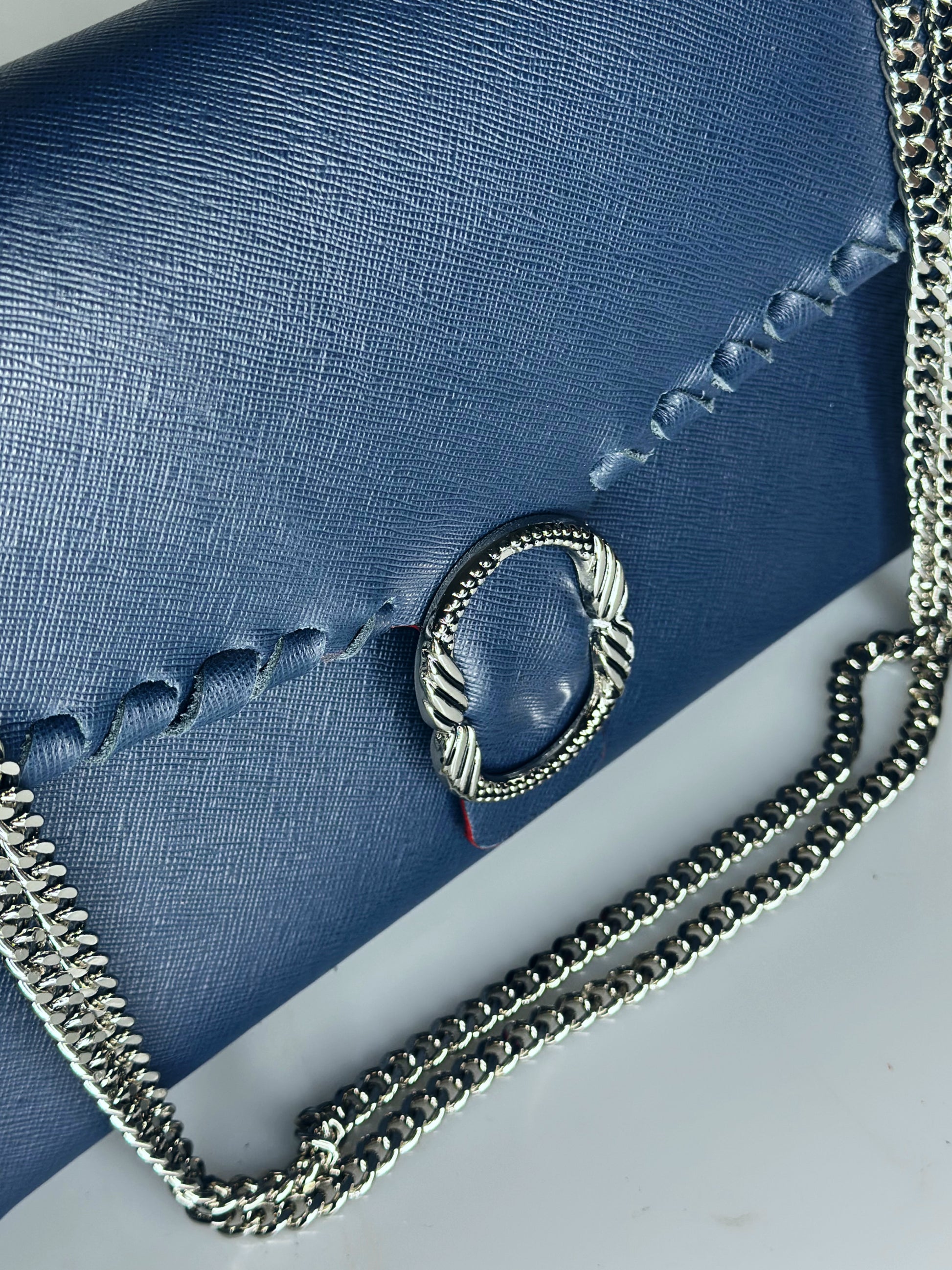 Borsa Shoulder Blu dettaglio Ruj Heritage