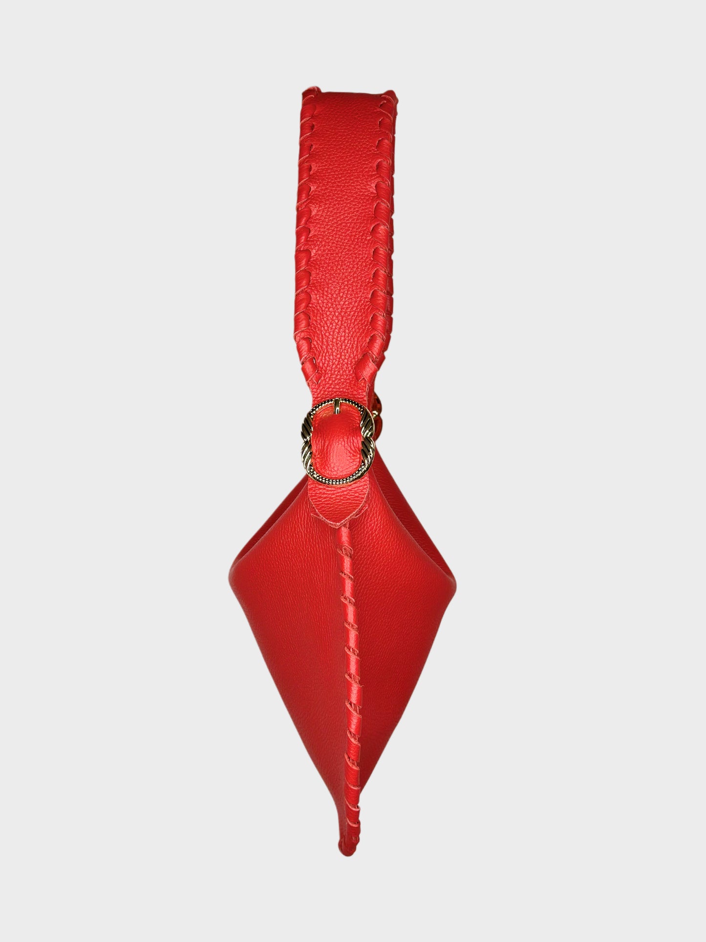 Borsa Hobo rossa in pelle  profilo Ruj Heritage