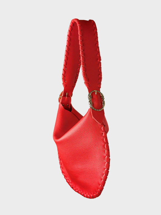 Borsa Hobo rossa in pelle lato Ruj Heritage
