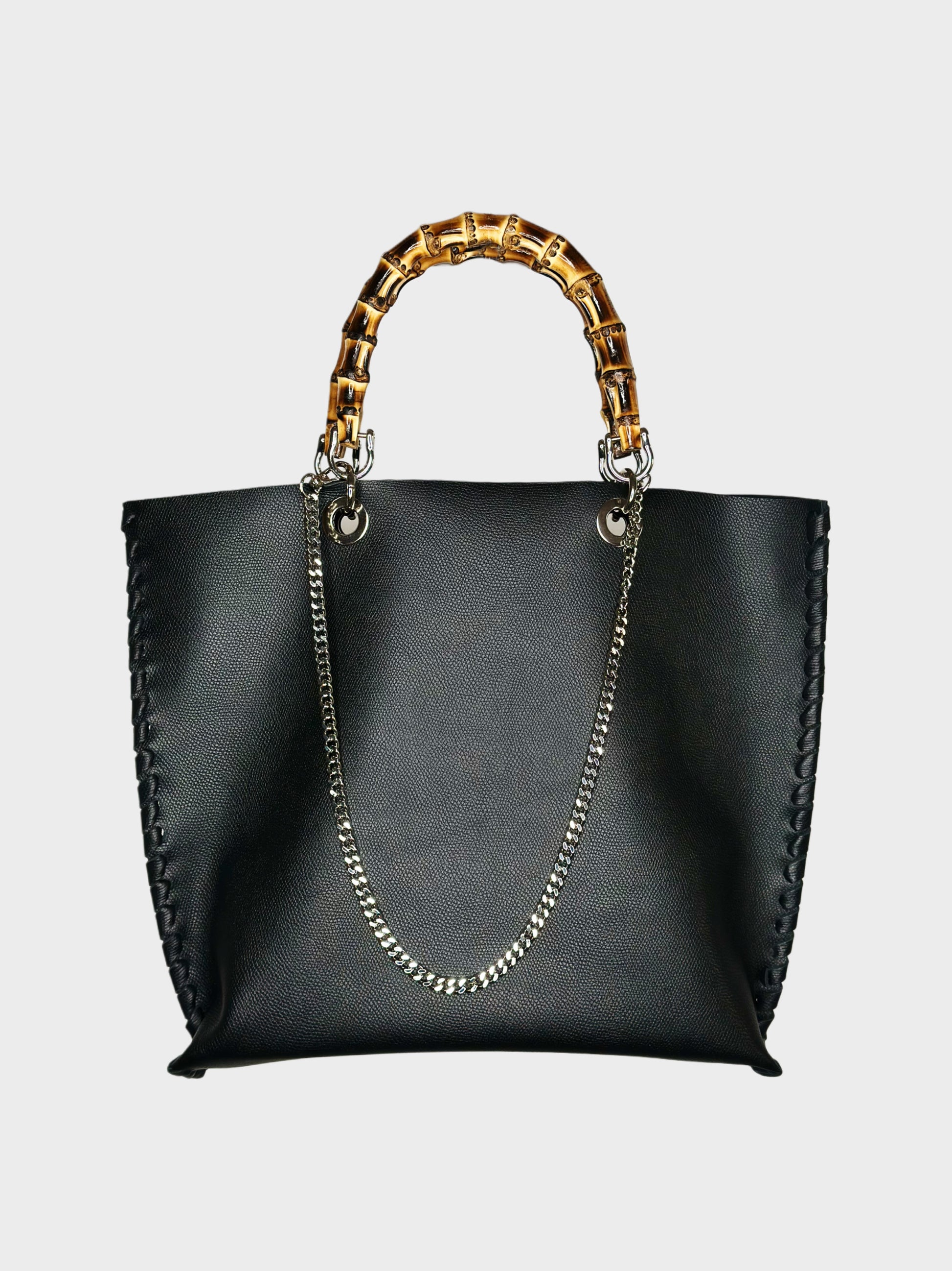 Picnic Bag in pelle nera Ruj Heritage