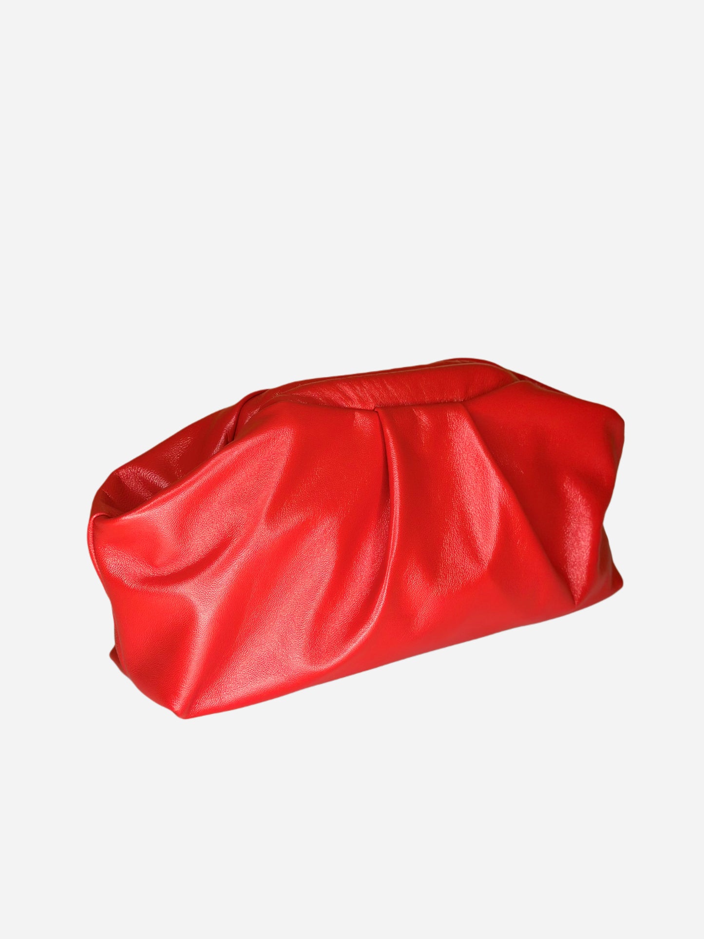 Mini Puffy Bag Rosso Corallo in pelle lato Ruj Heritage