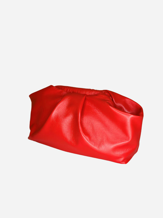 Puffy Bag Rosso Corallo in pelle lato Ruj Heritage
