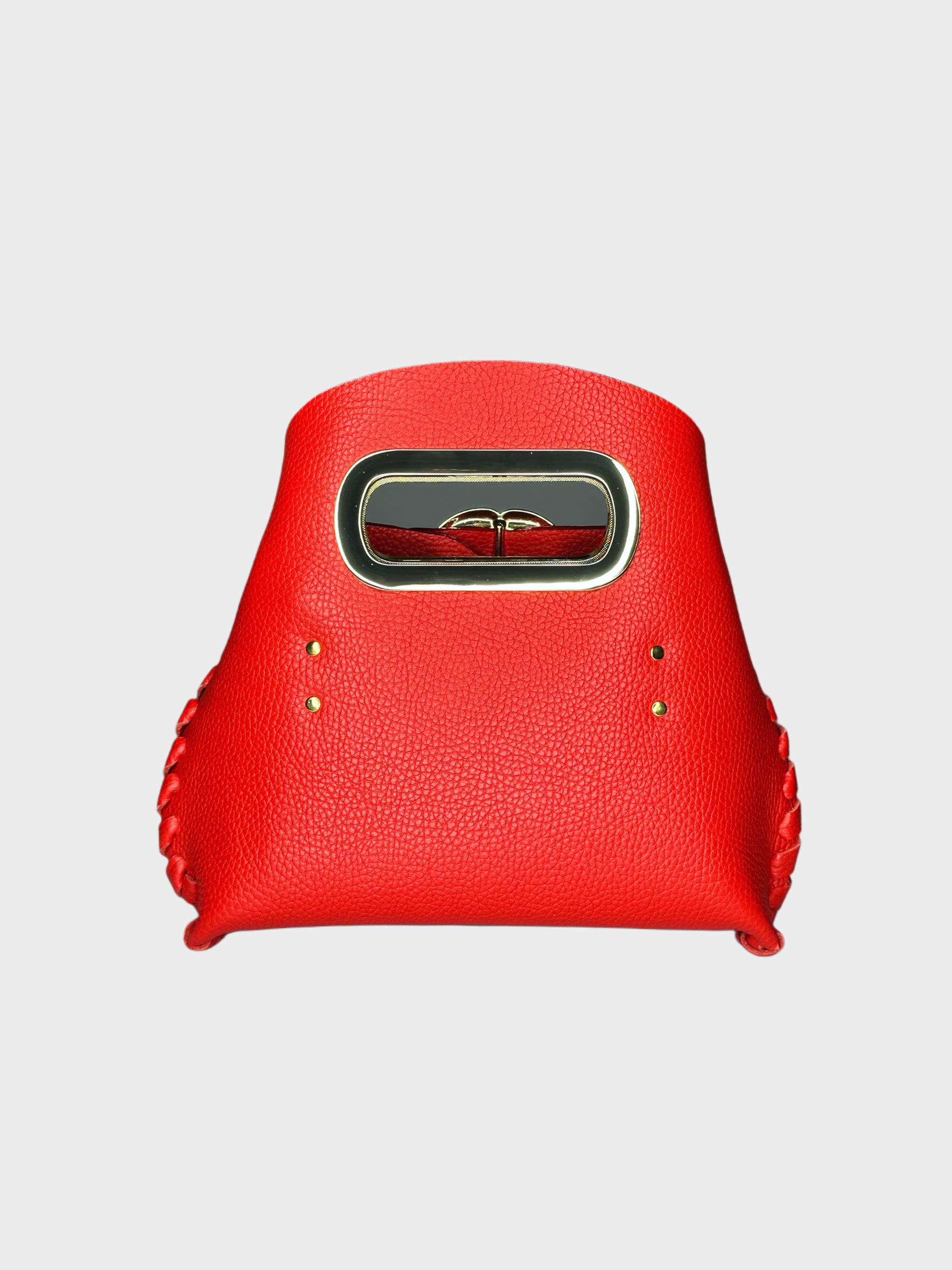 Mini Madeleine Bag in pelle rossa retro Ruj Heritage