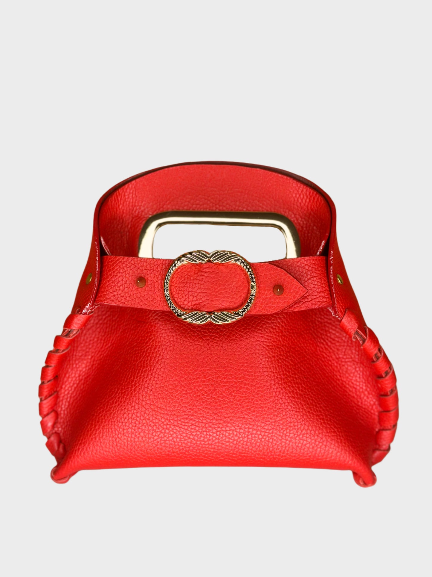 Mini Madeleine Bag in pelle rossa borsa a mano Ruj Heritage