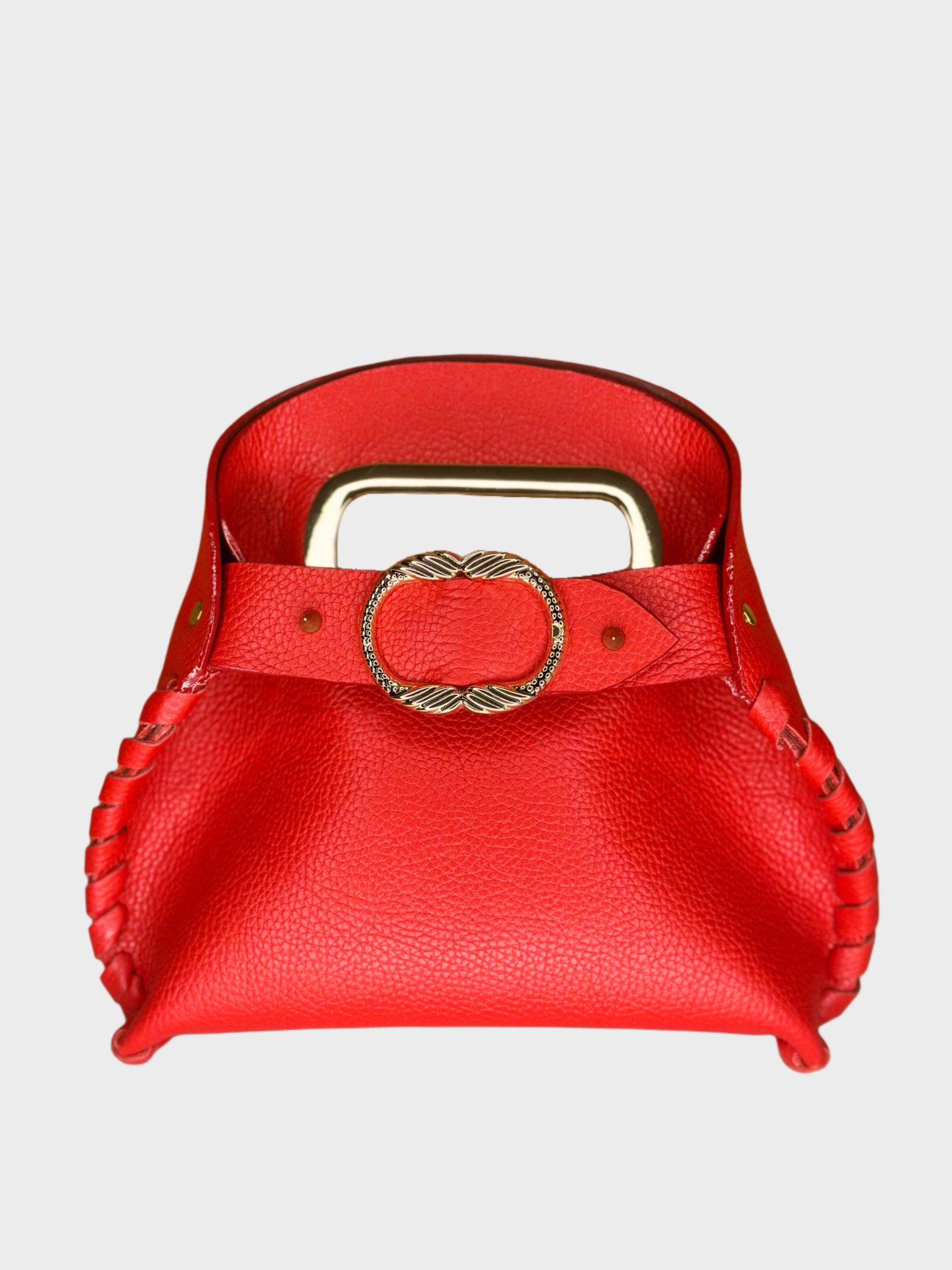 Mini Madeleine Bag in pelle rossa borsa a mano Ruj Heritage
