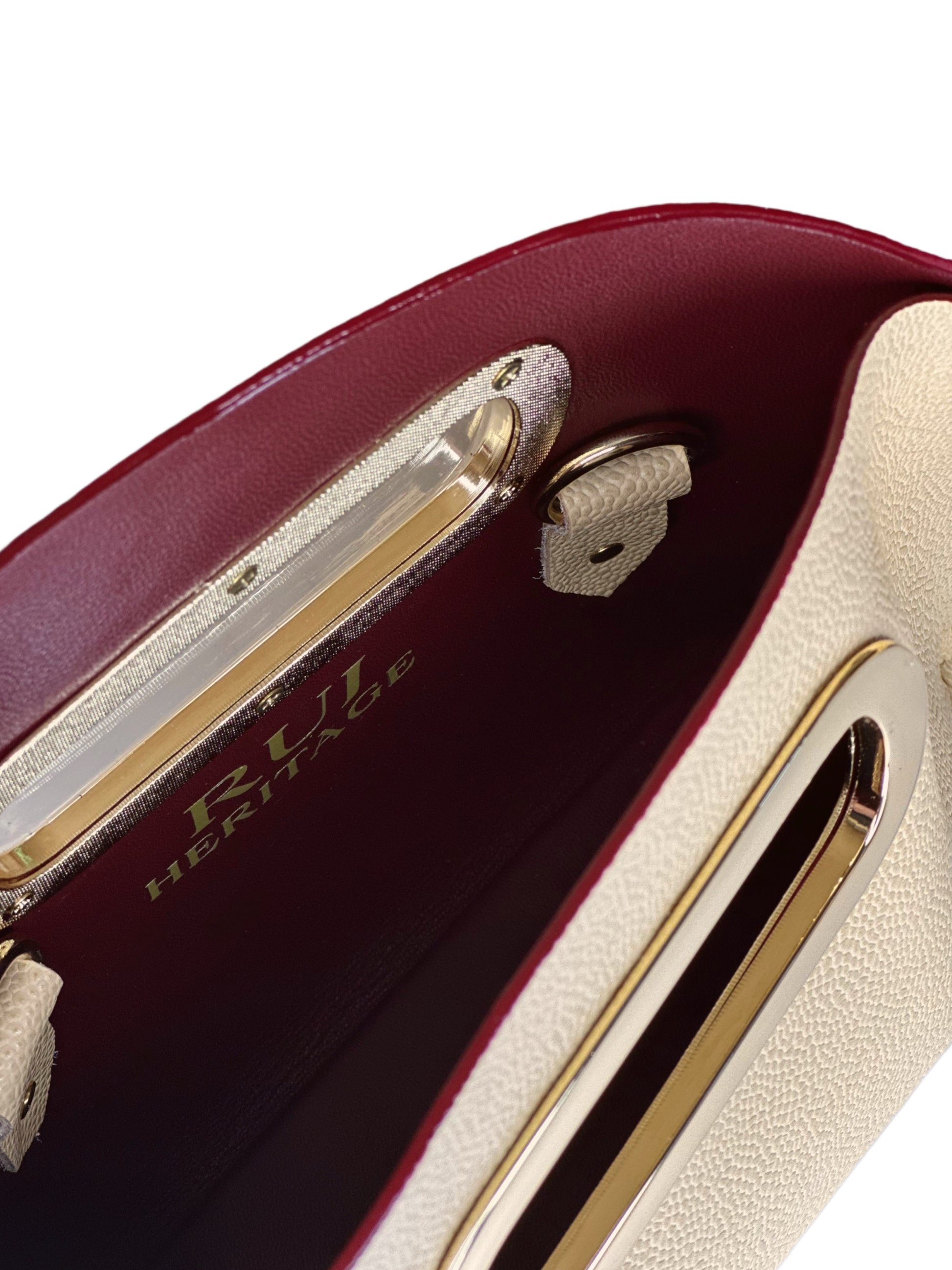 Mini Madeleine Bag Beige in pelle interno Ruj Heritage