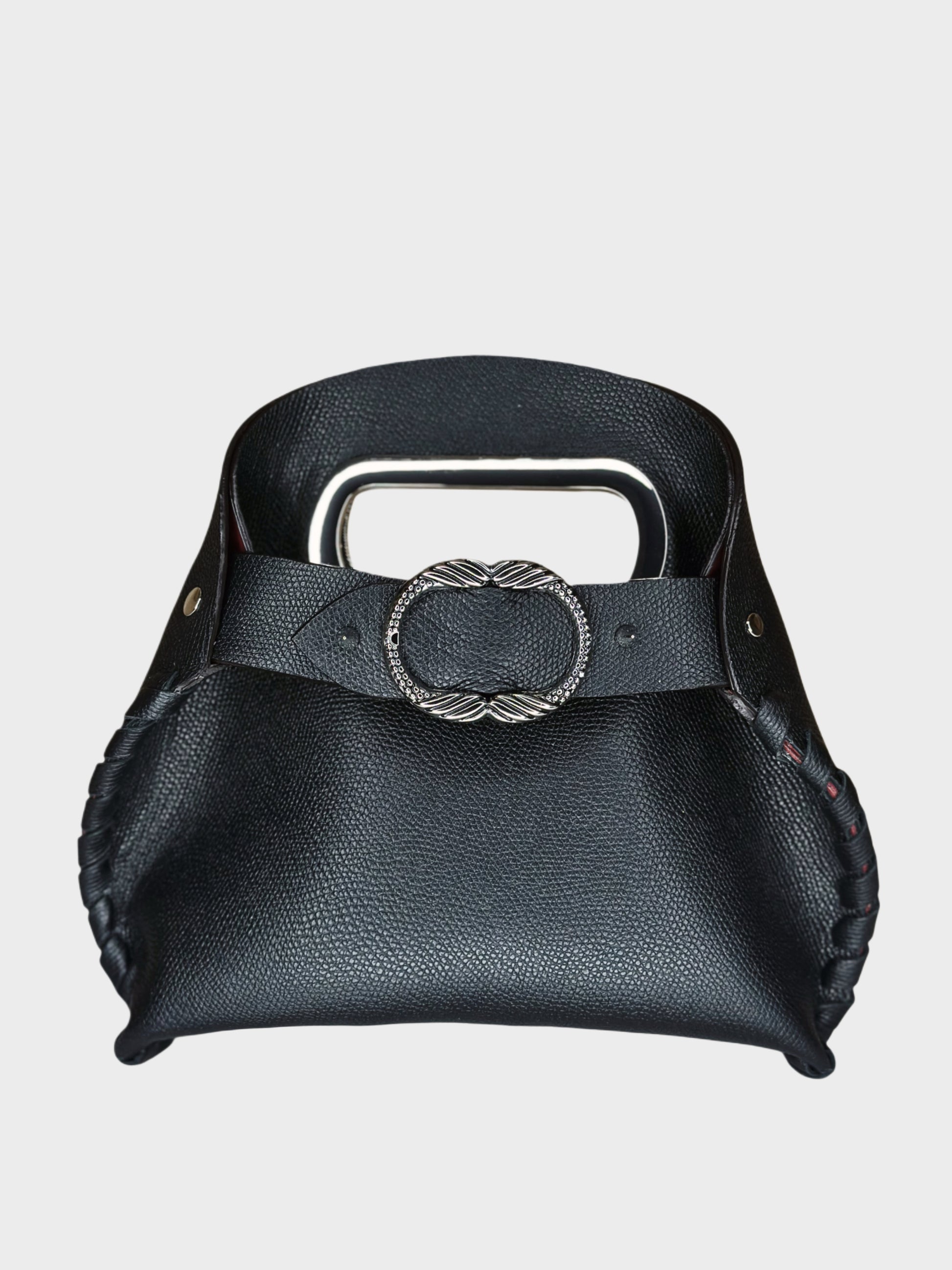 Mini Madeleine Bag Black in pelle borsa a mano Ruj Heritage