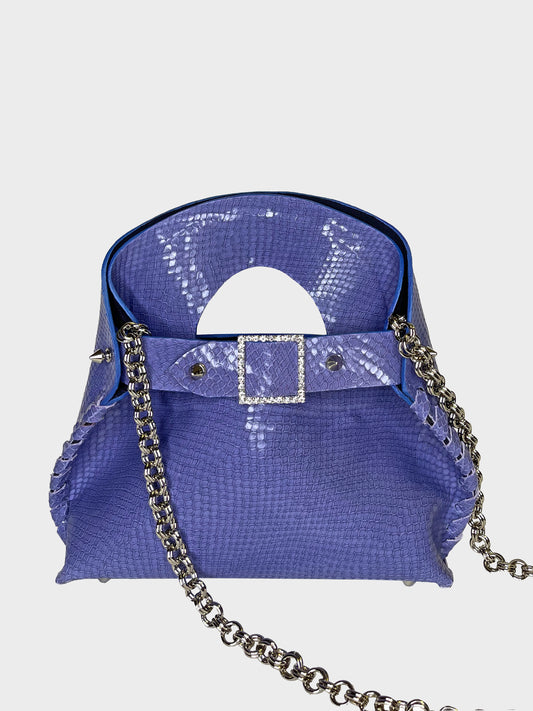 Mini Madeleine Bag Purple Python